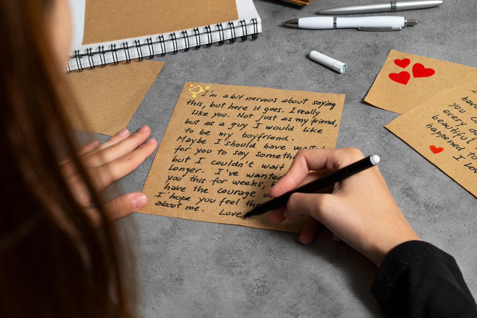 Handwritten letter with vintage pen